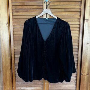 Old Navy Black Velvet Blouse
